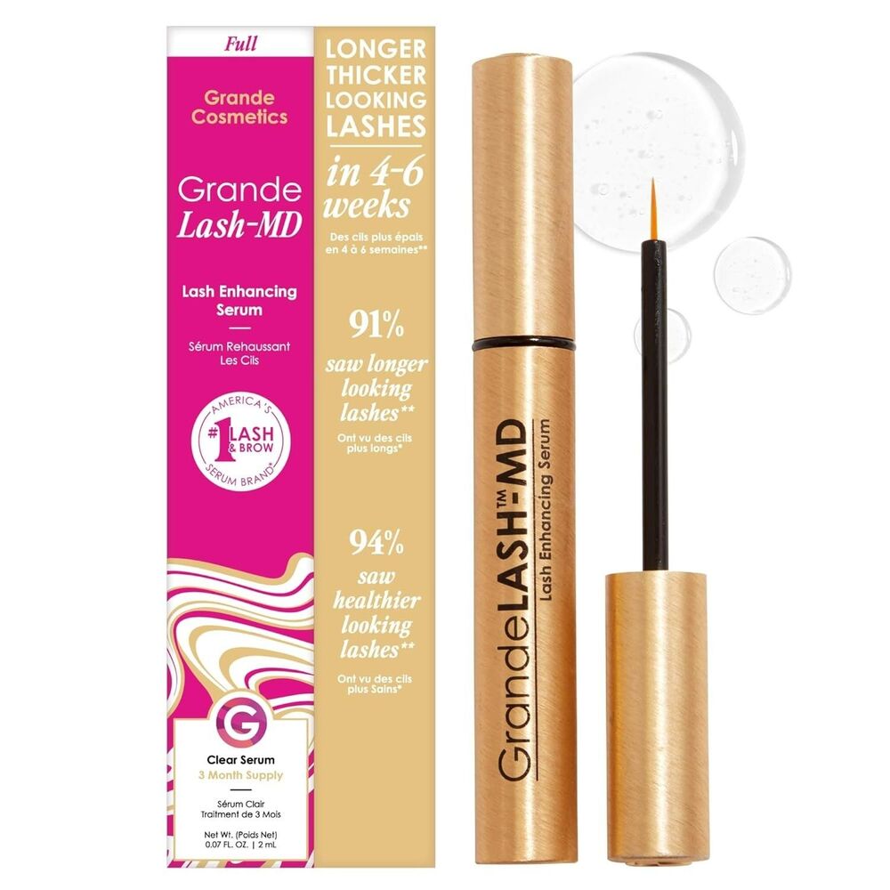 Grande Cosmetics GrandeLASH-MD Lash Enhancing Serum 2ml 3-Month Supply Clear